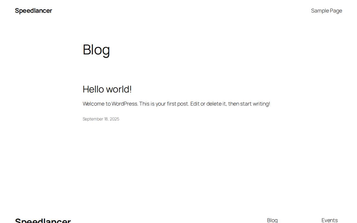 Speedlancer website preview