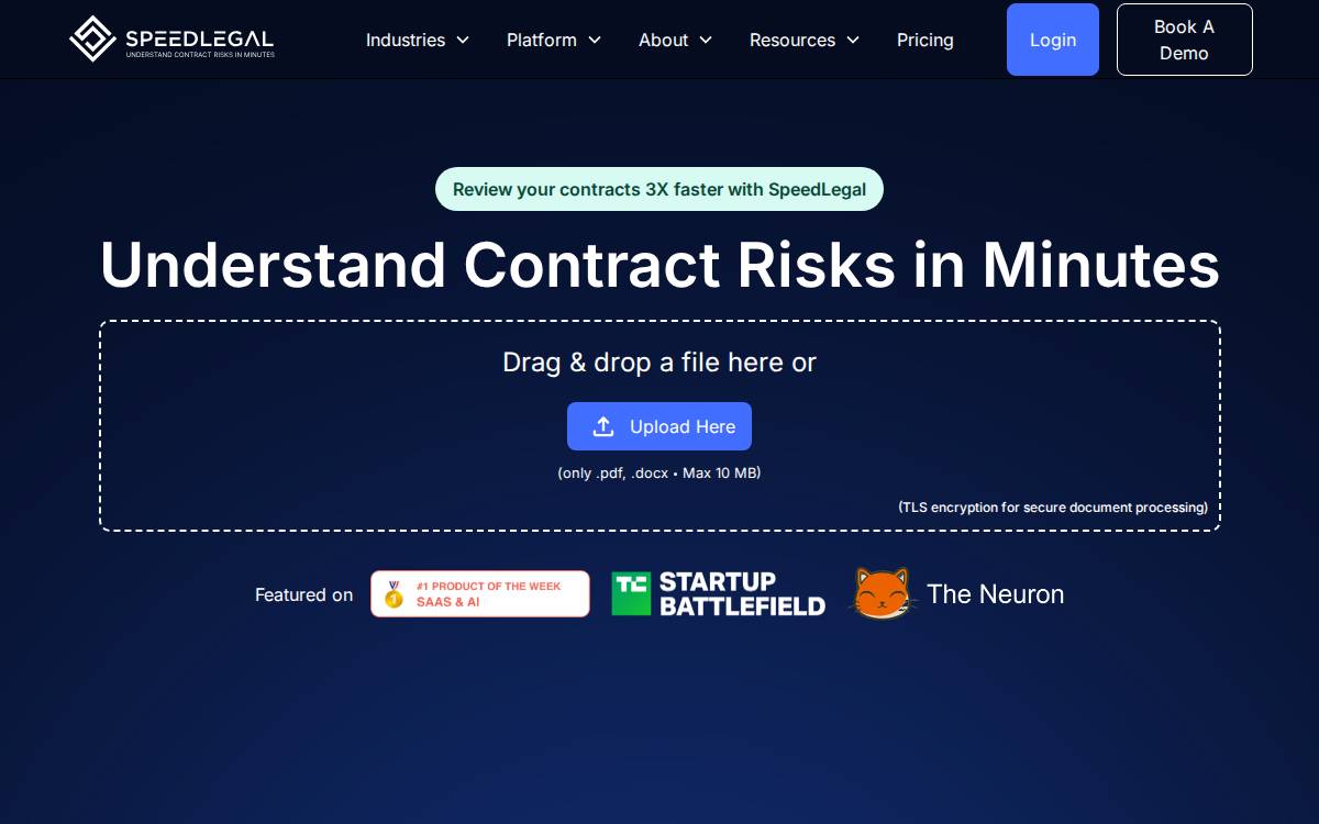 SpeedLegal website preview