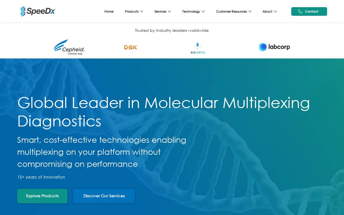 SpeeDx website preview