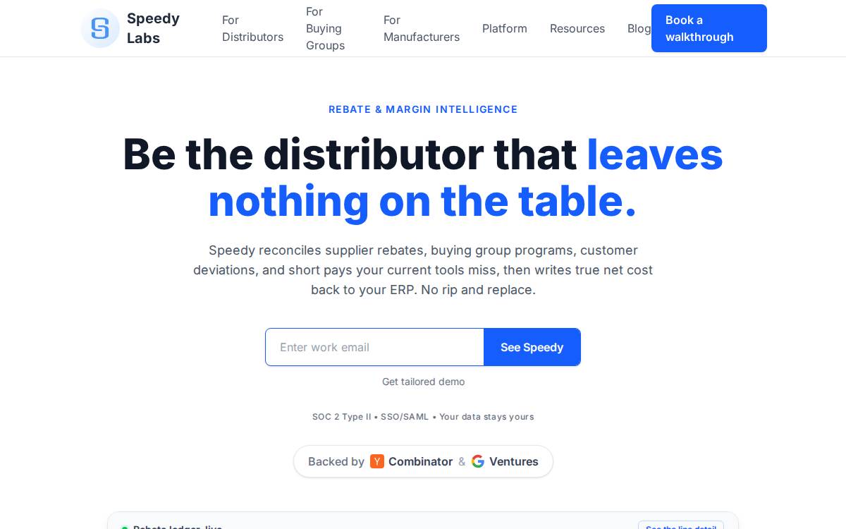 Speedy Labs website preview