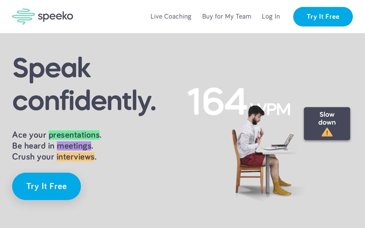 Speeko website preview