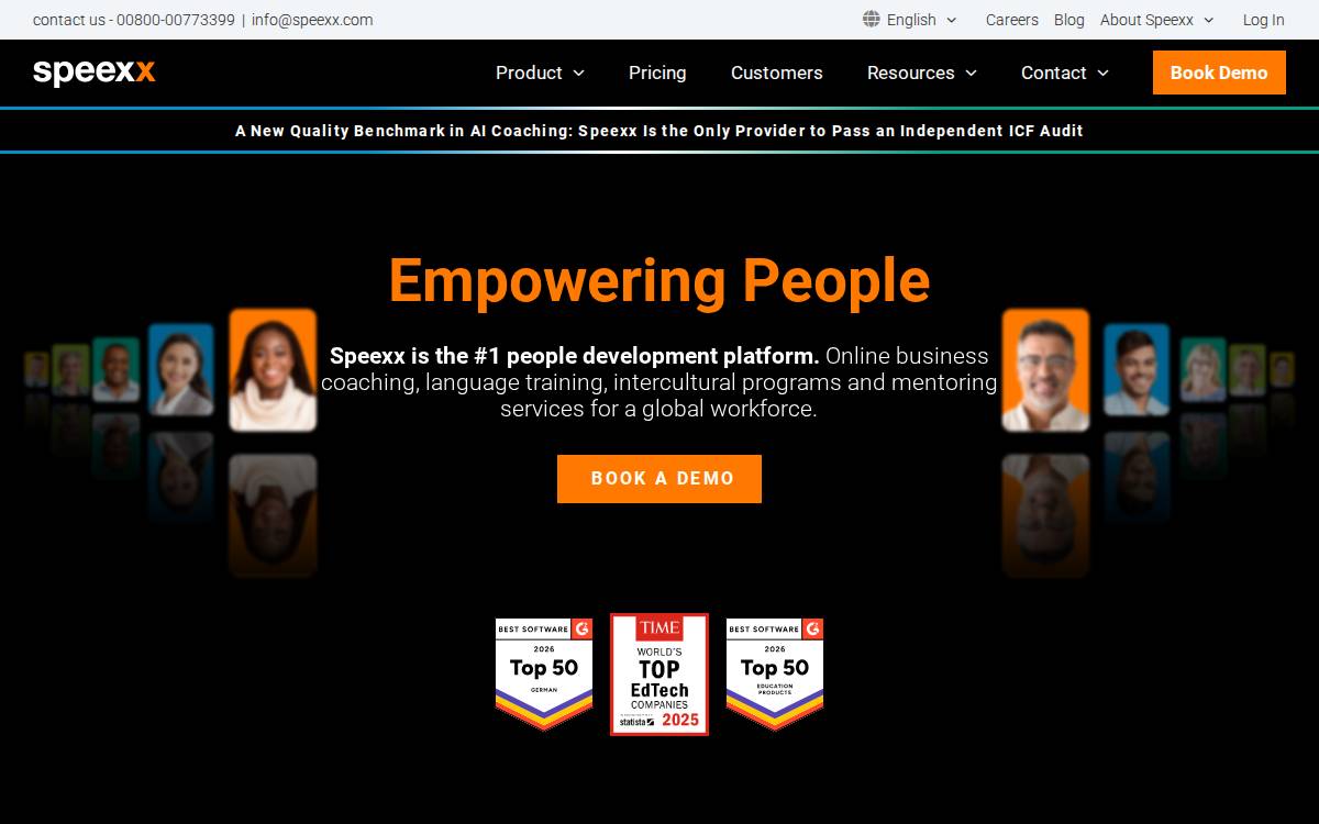 Speexx website preview