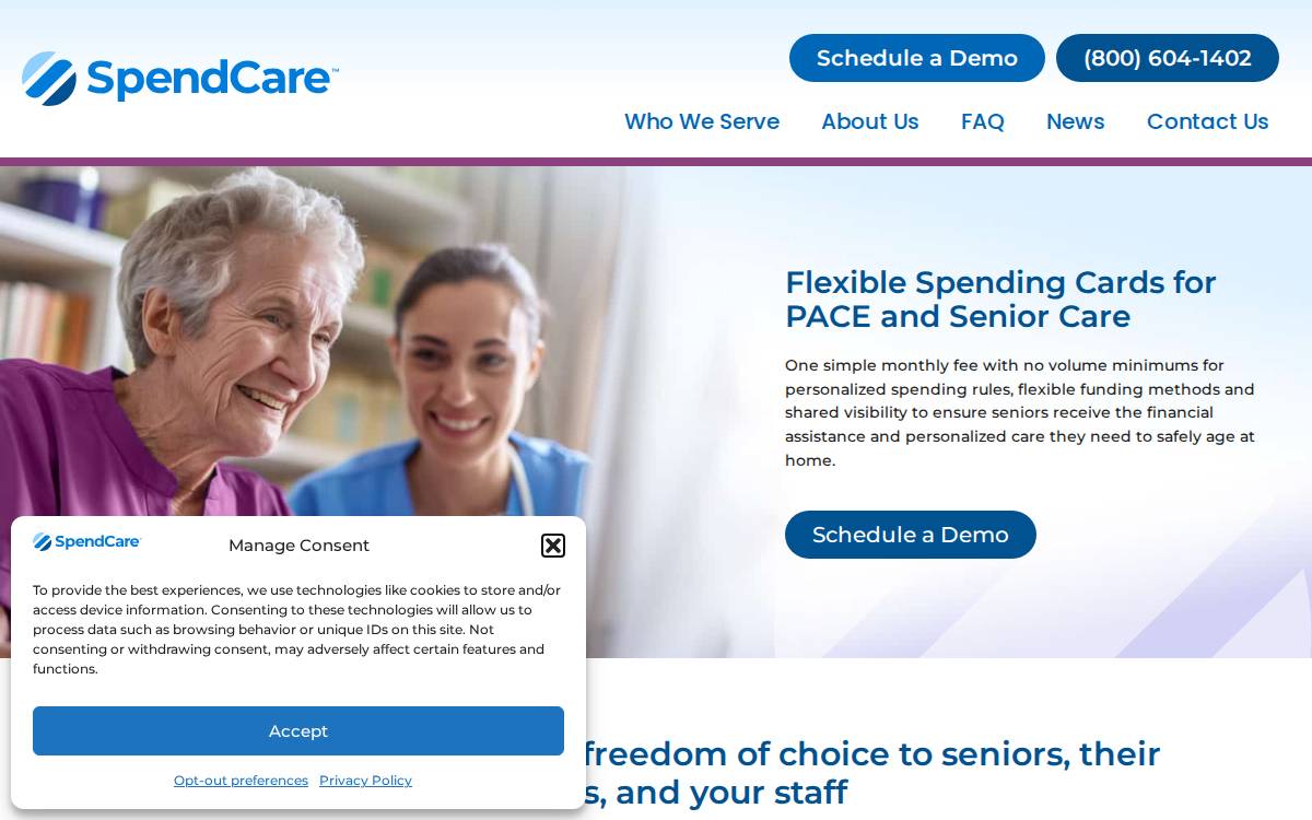 SpendCare website preview