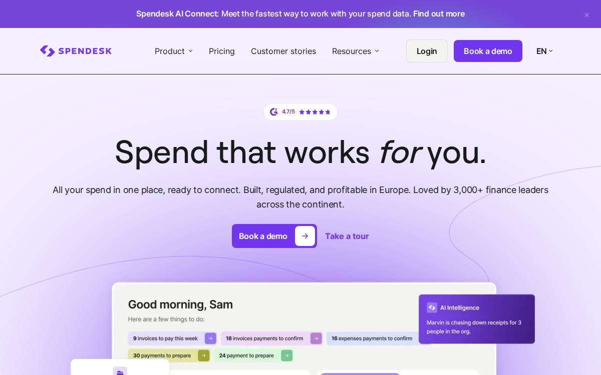 Spendesk website preview