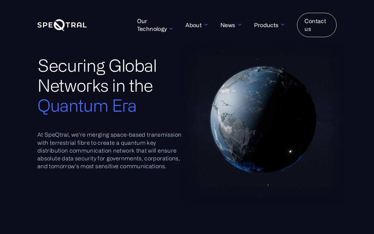 Speqtral website preview