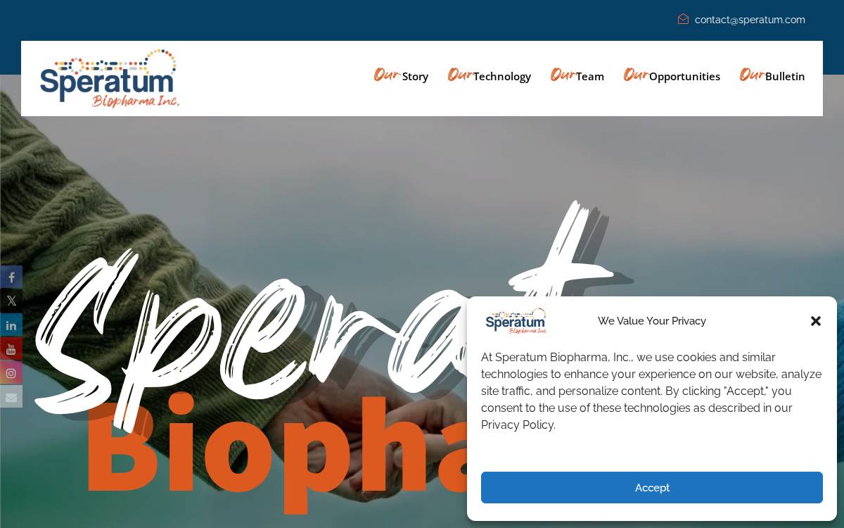 Speratum website preview
