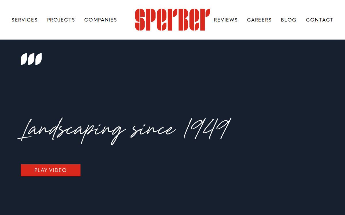 Sperber Landscape Companies website preview