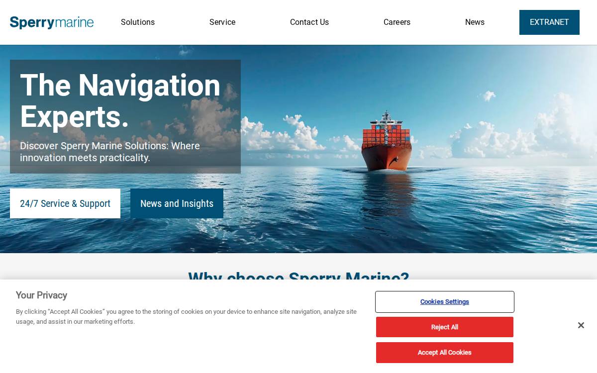 Sperry Marine website preview