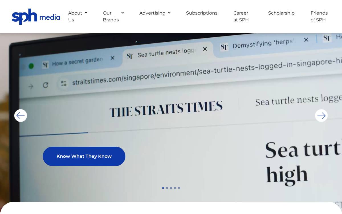 SPH Media website preview