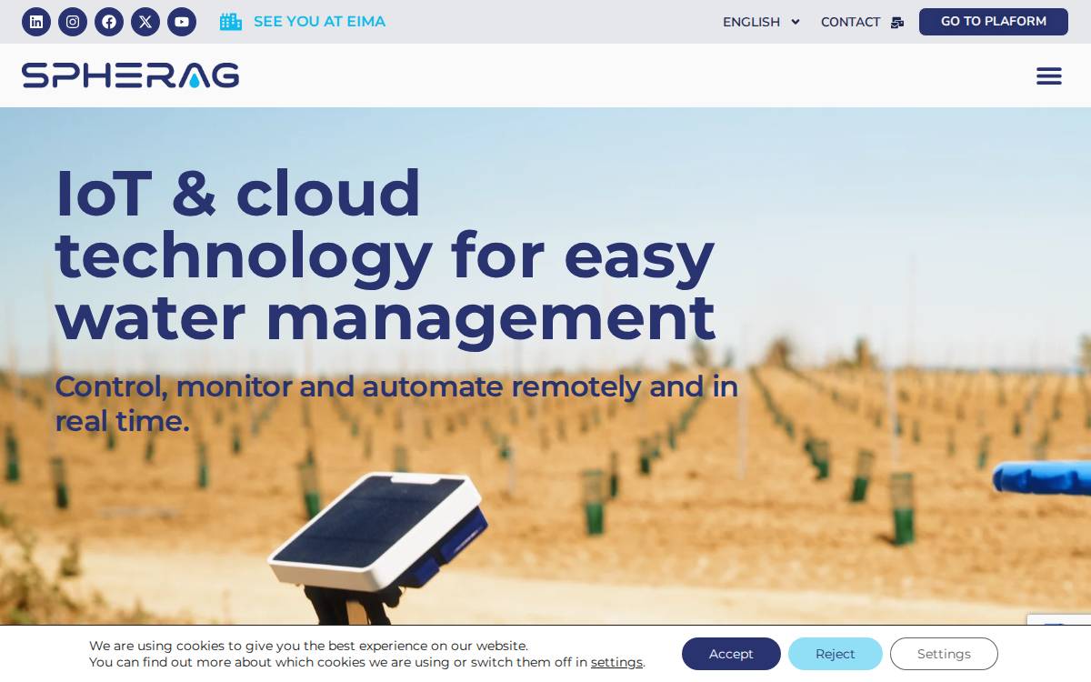 SpheraG website preview