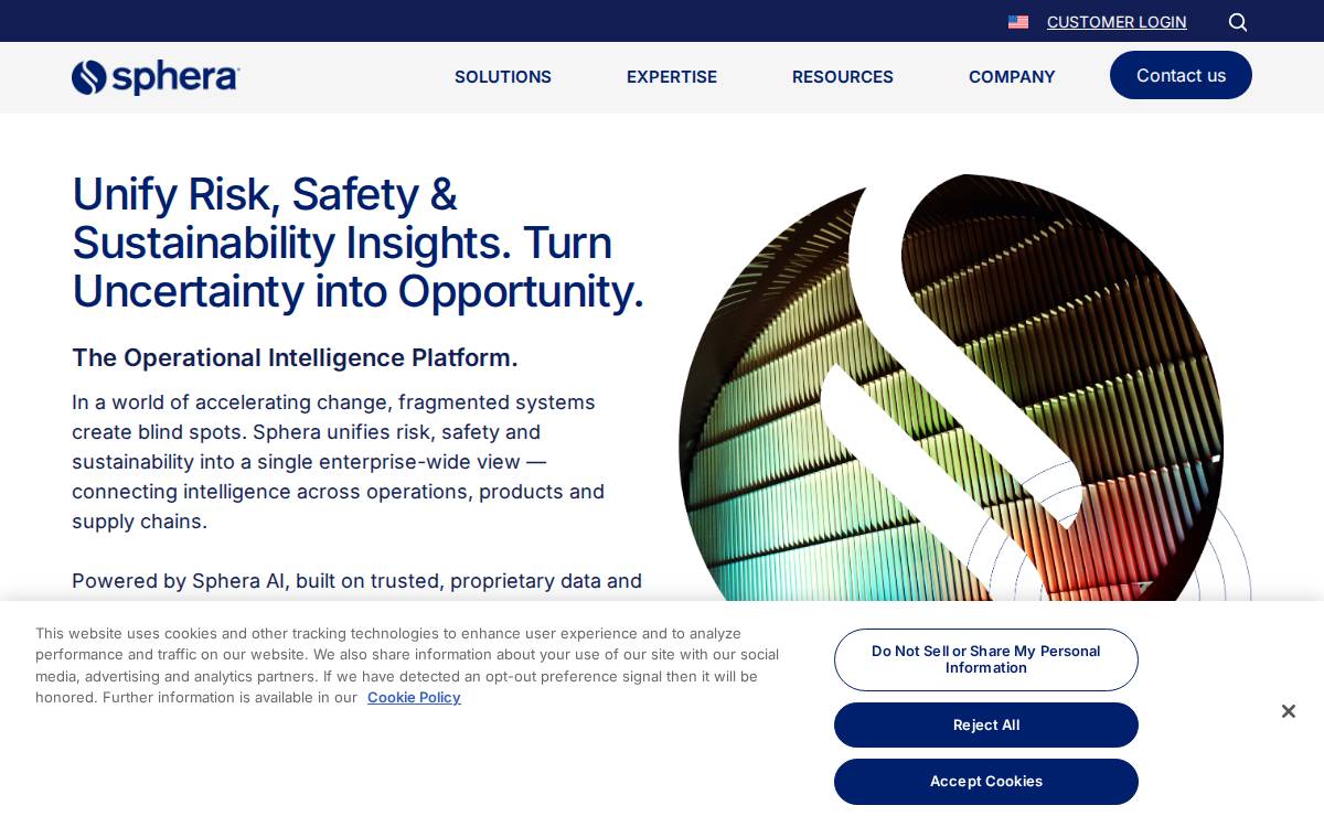 Spherasolutions website preview