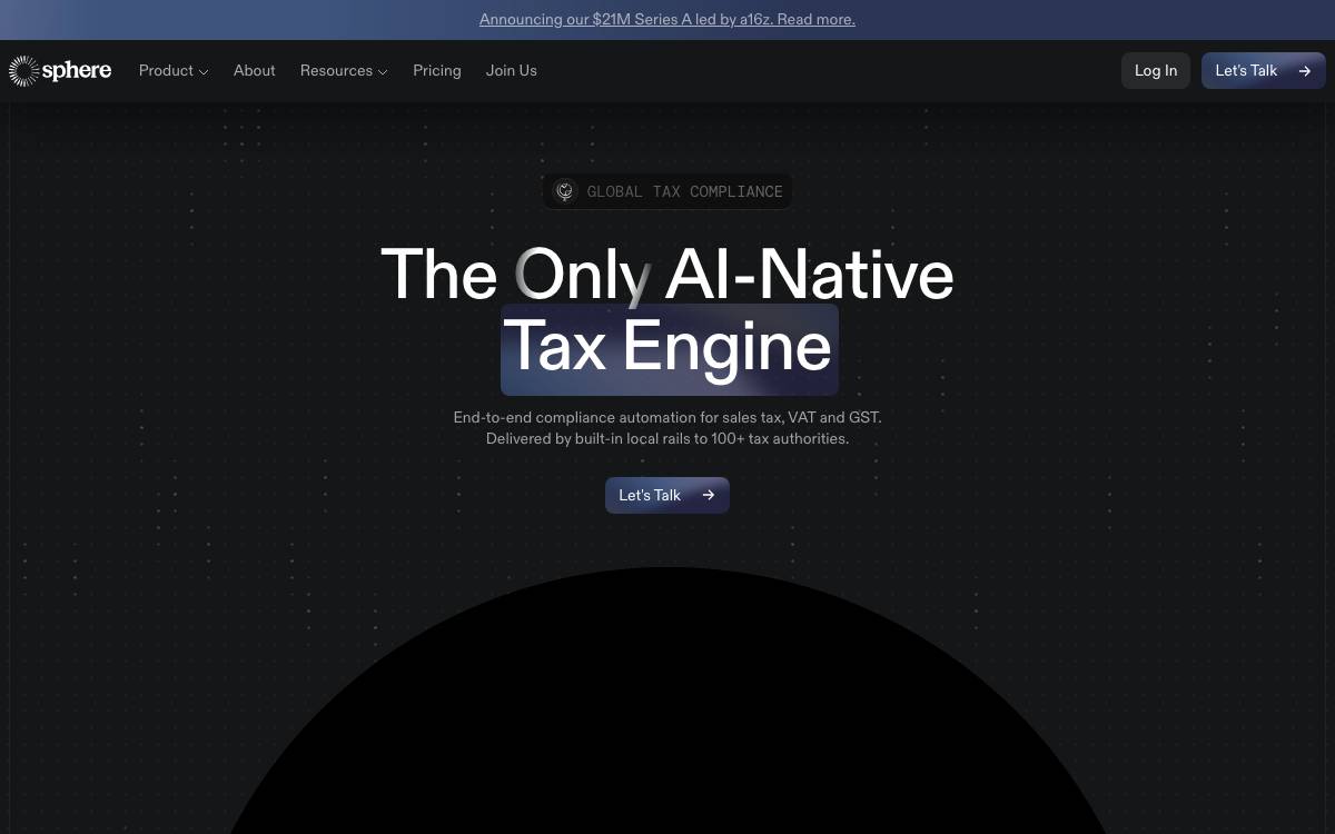 Sphere website preview