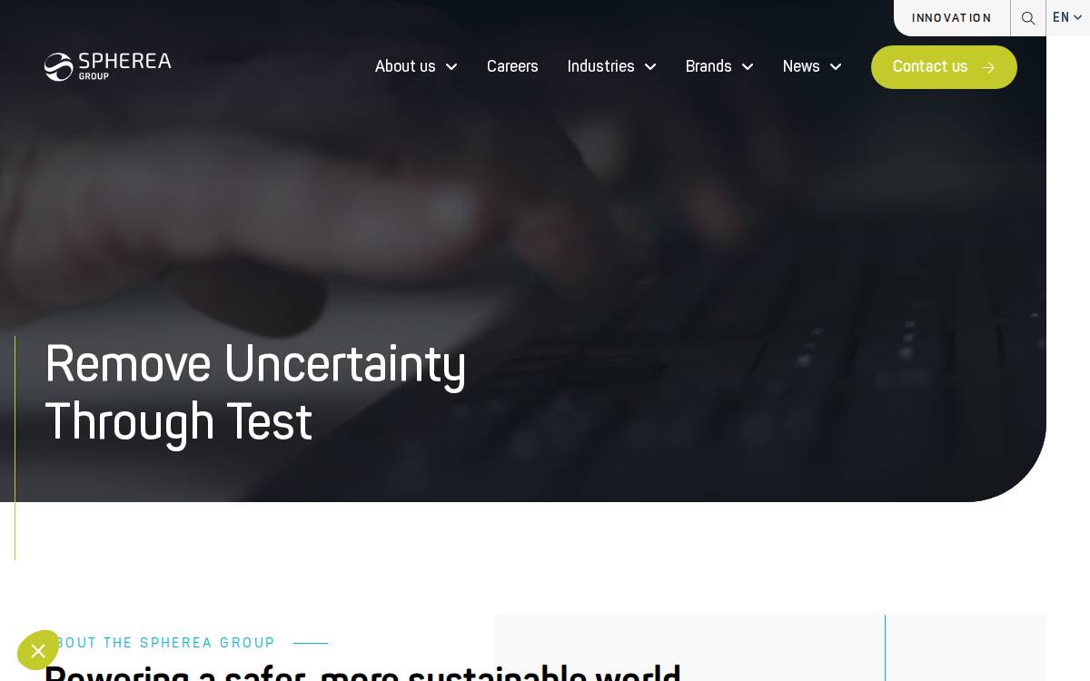 Spherea website preview