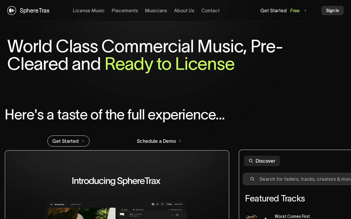 Spheretrax website preview