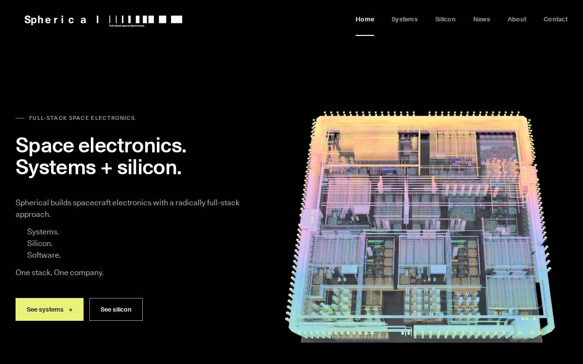 Spherical Systems website preview