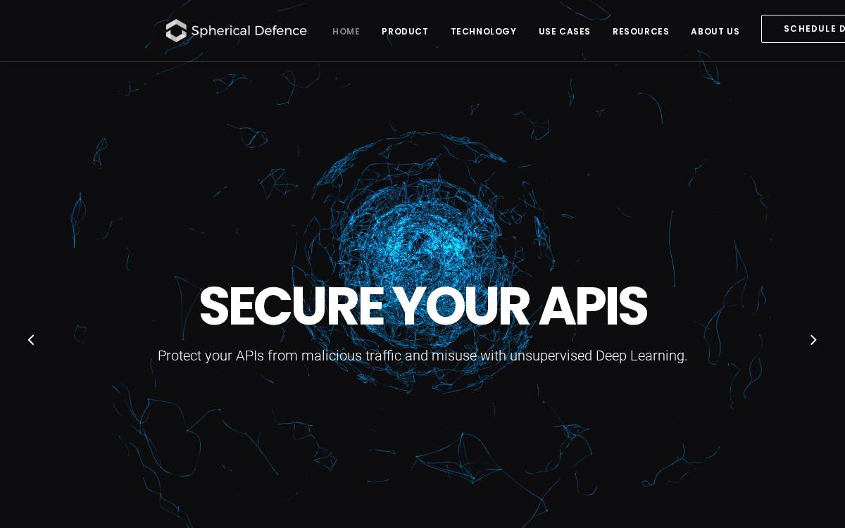 Sphericaldefence website preview