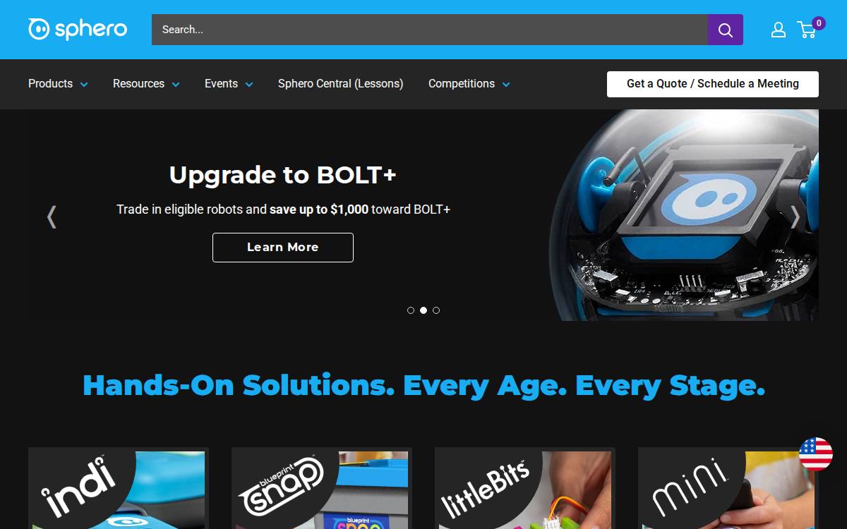Sphero website preview