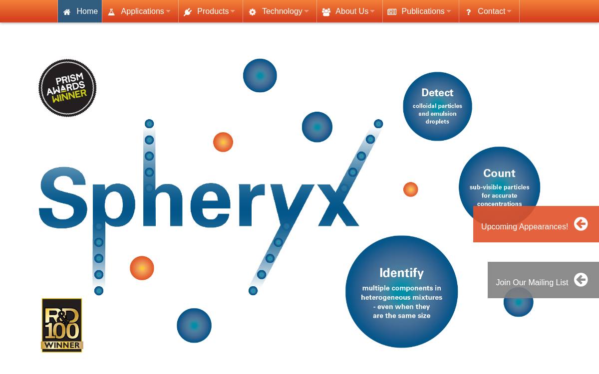 Spheryx website preview