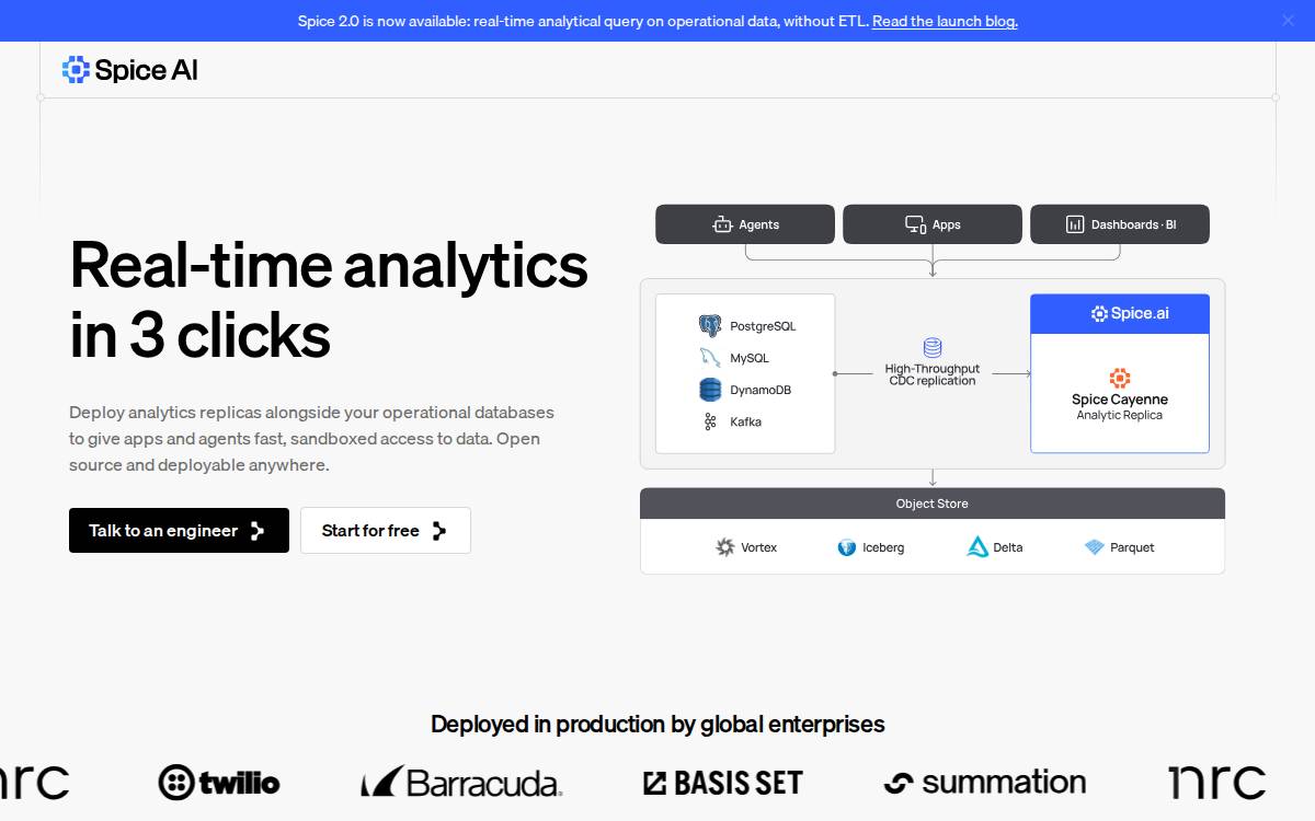 Spice AI website preview