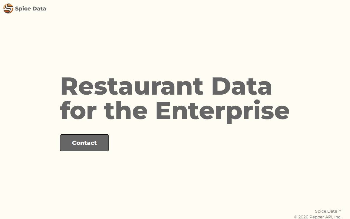 Spice Data website preview