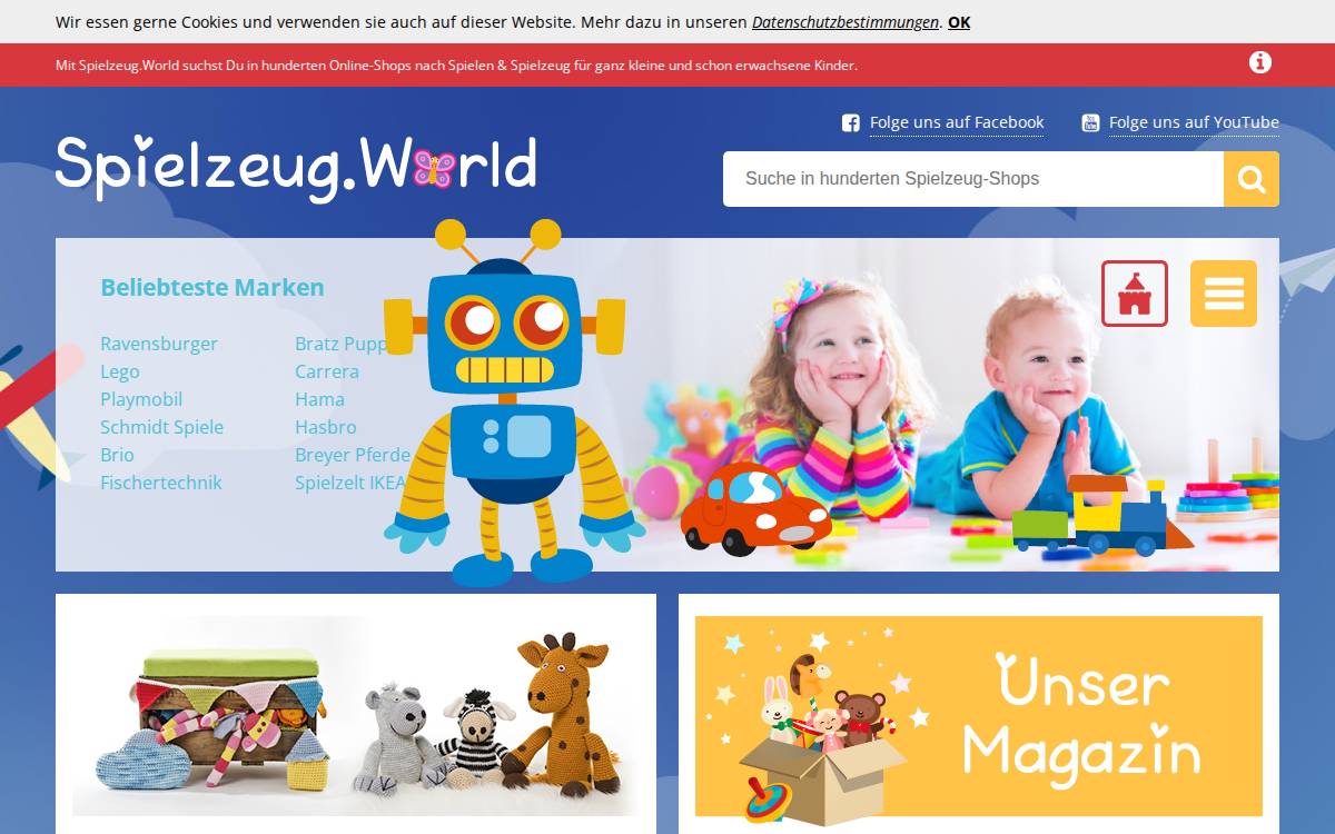 Spielzeug website preview