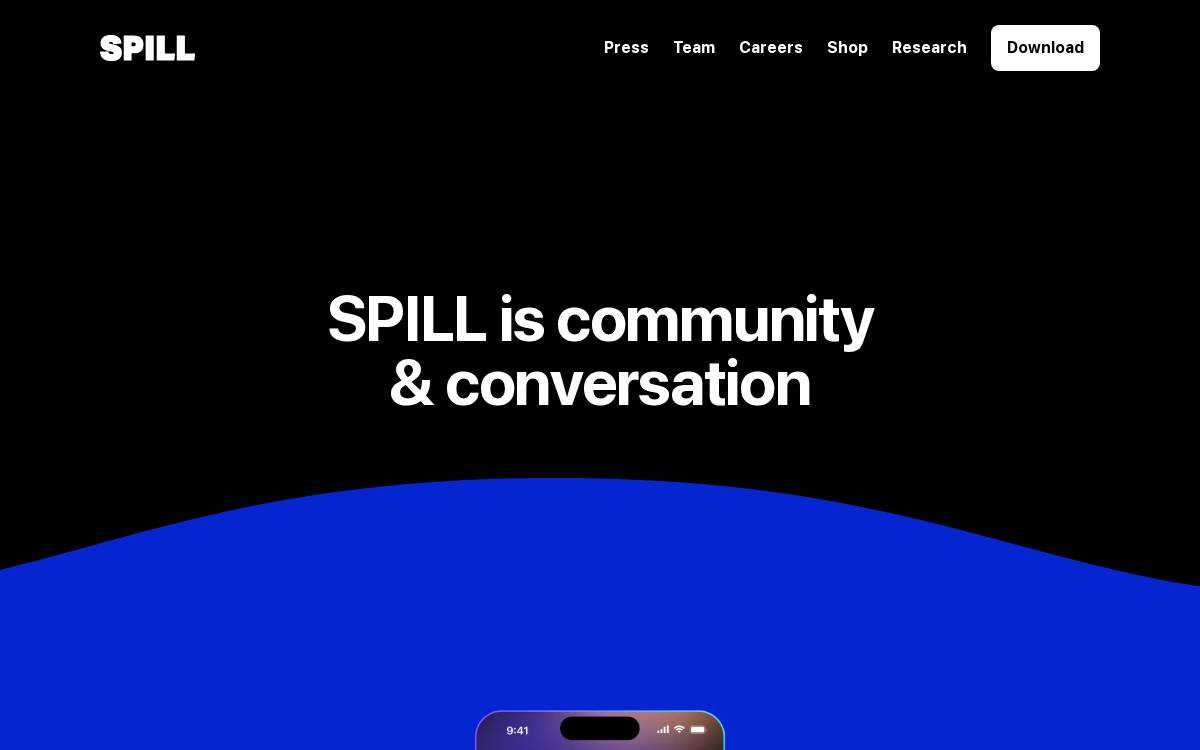 Spill website preview
