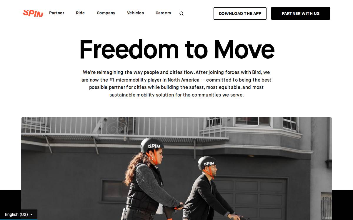 Spin website preview