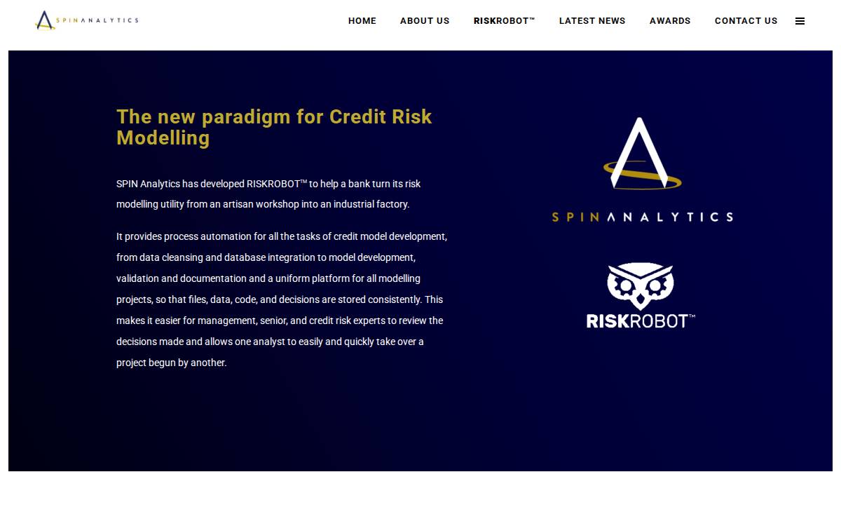 Spin Analytics website preview