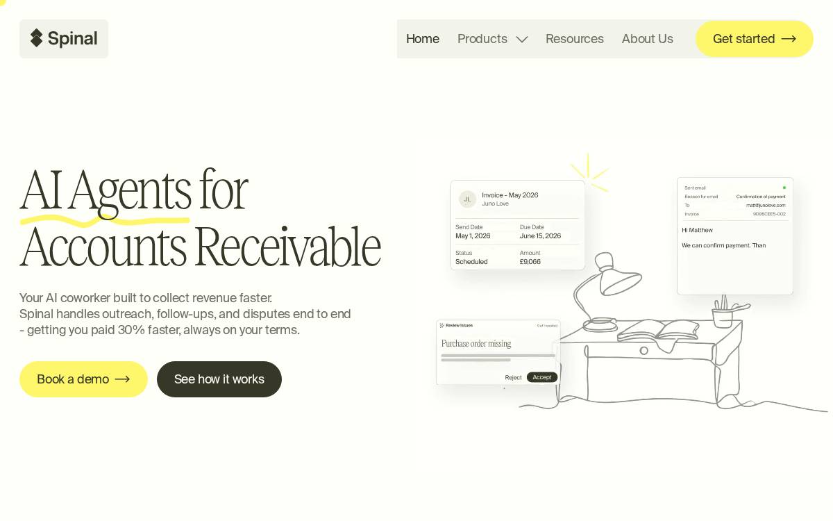 Spinal website preview
