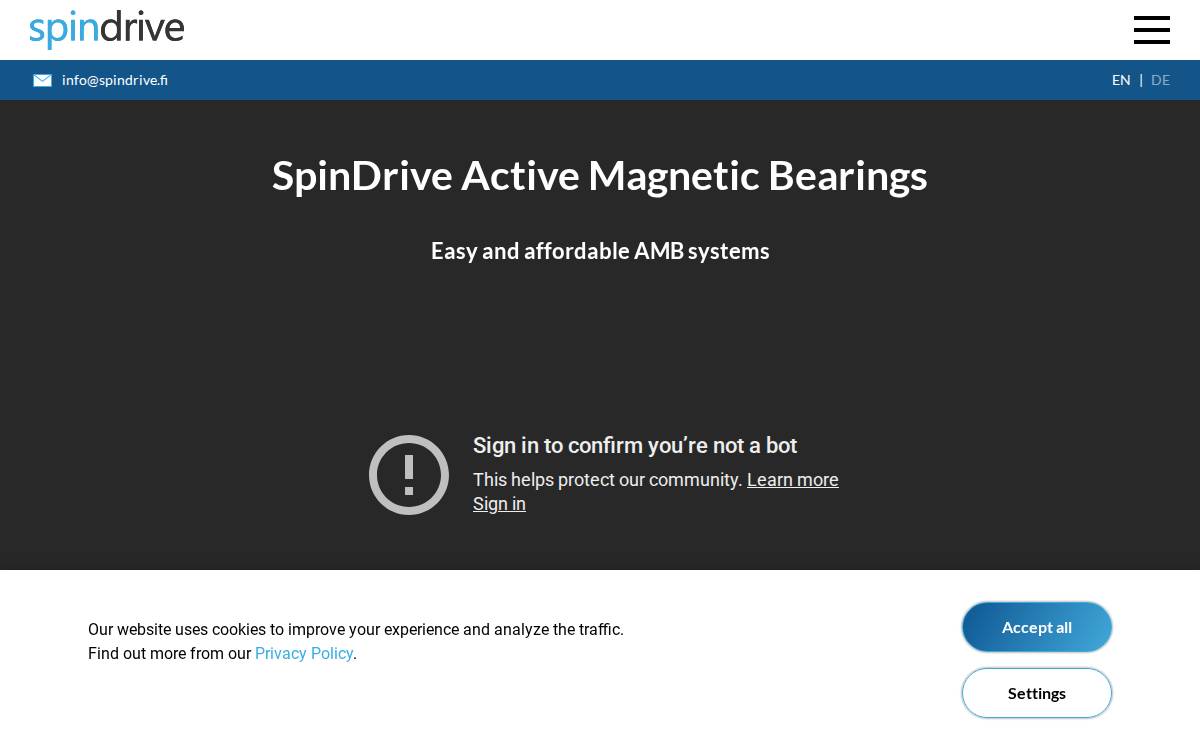 SpinDrive website preview