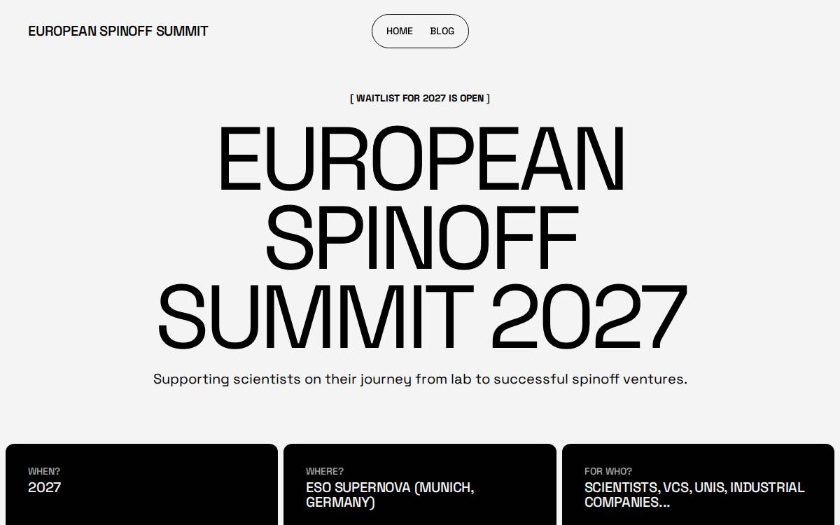 Spinoff Summit 2026 website preview