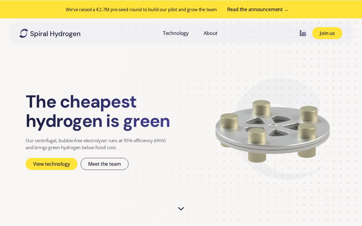 Spiral Hydrogen website preview