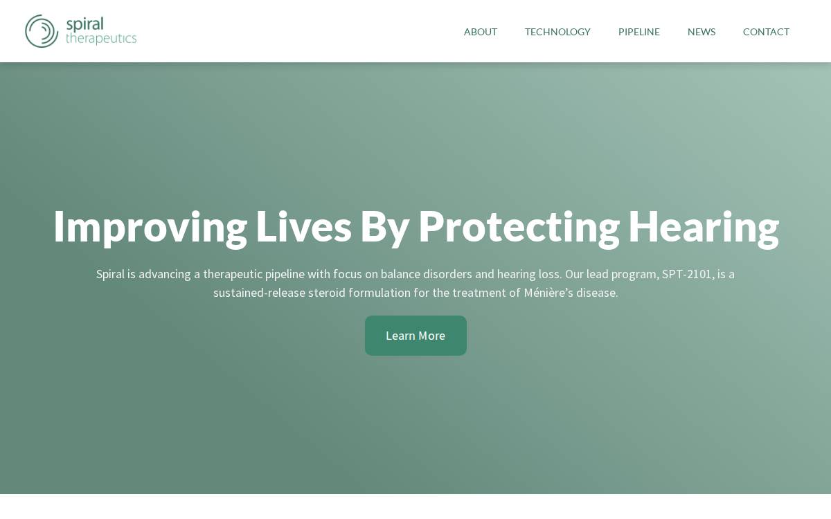 Spiral Therapeutics website preview