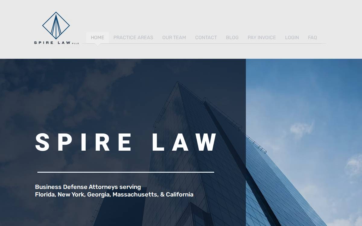 Spire Law website preview