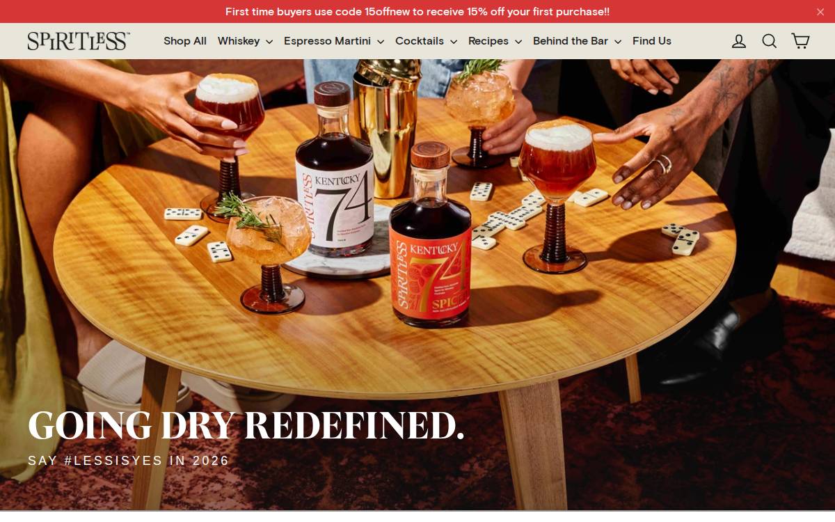 Spiritless website preview