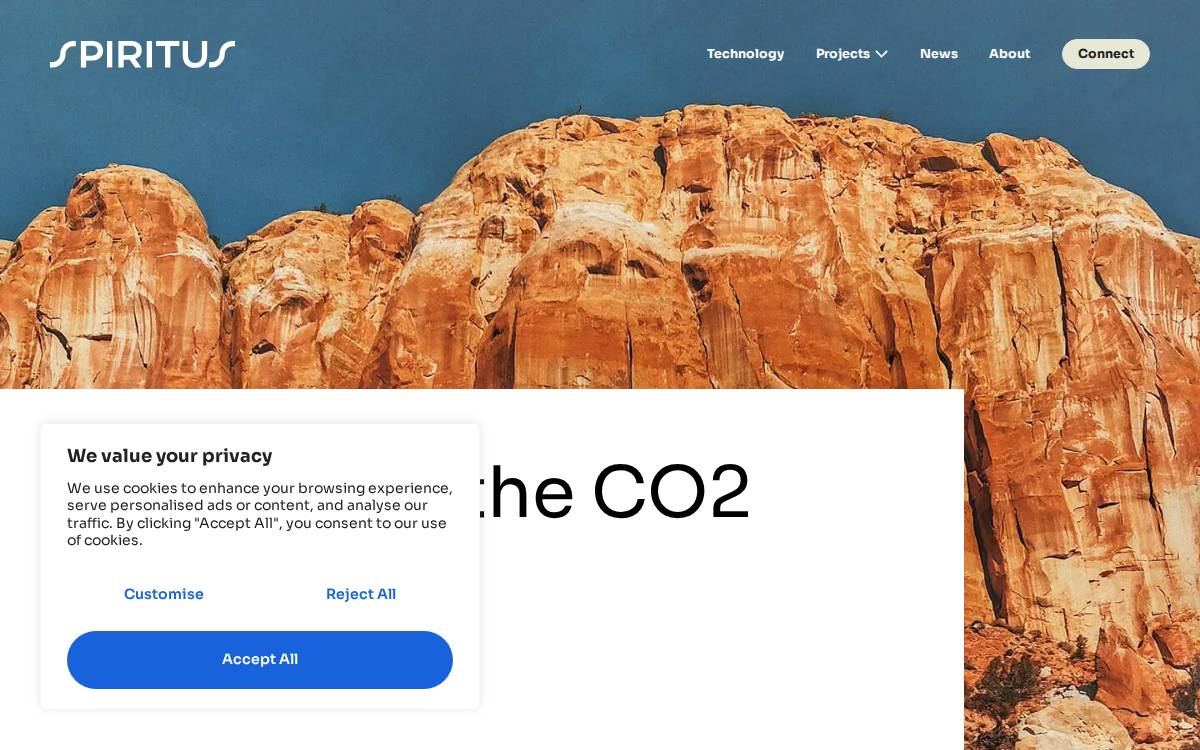 Spiritus Technologies website preview