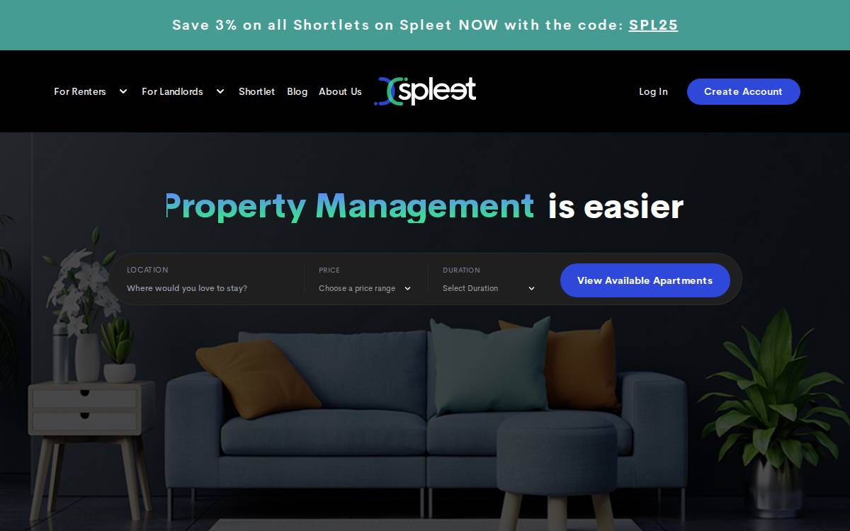 Spleet website preview