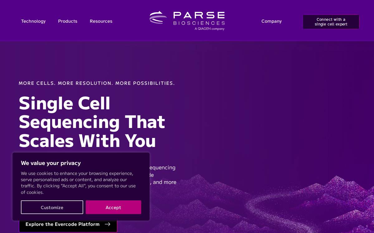 Split Biosciences website preview