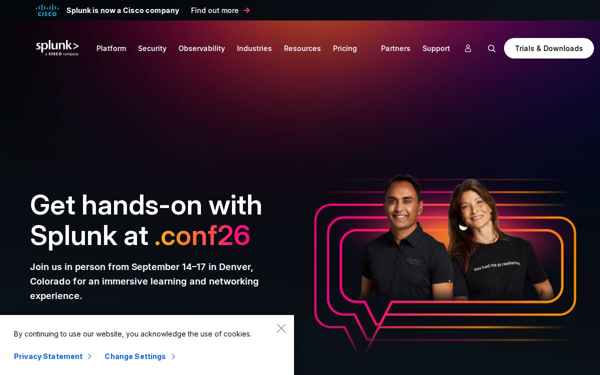 Splunk website preview