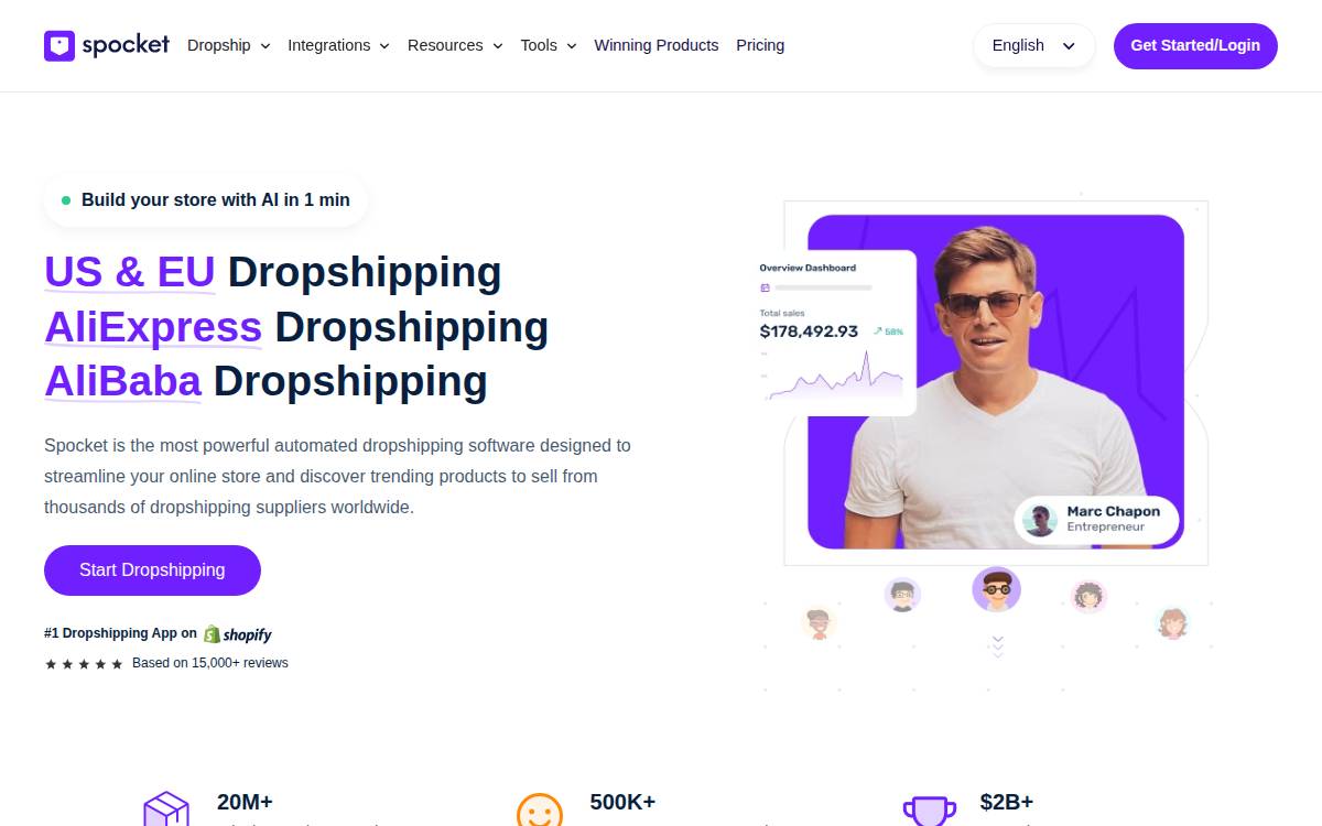 Spocket website preview