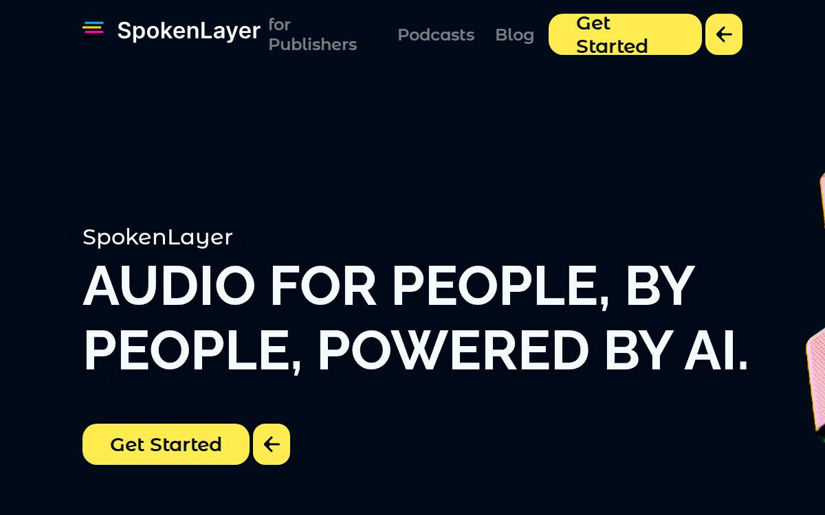 SPOKENLAYER website preview