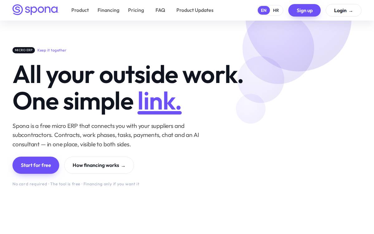 Spona website preview