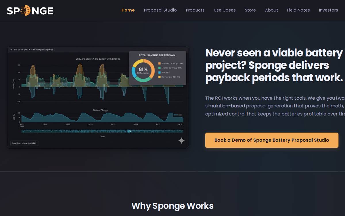 Sponge-Microgrids website preview