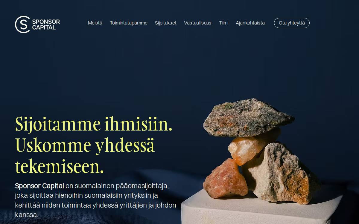 Sponsor website preview