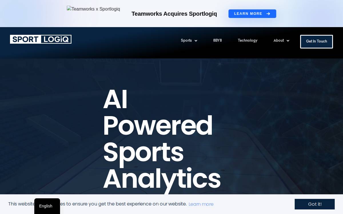 Sport Logiq AI-Powerd Sports Analytics website preview