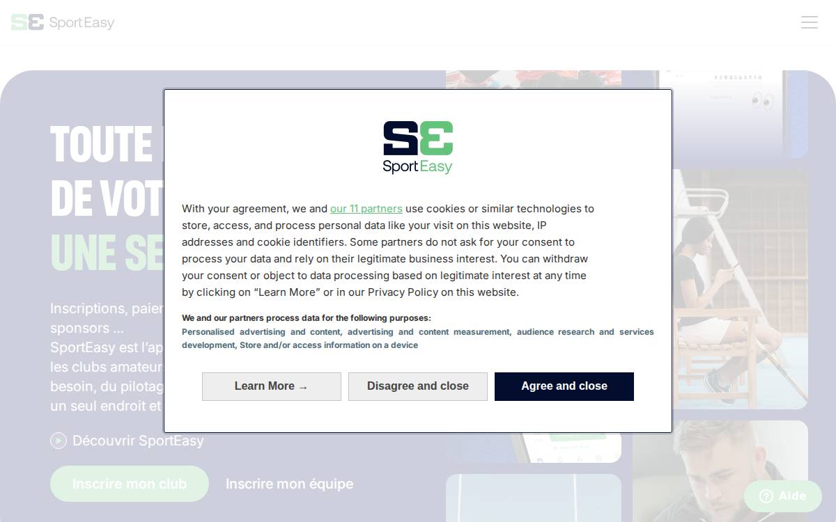 SportEasy website preview