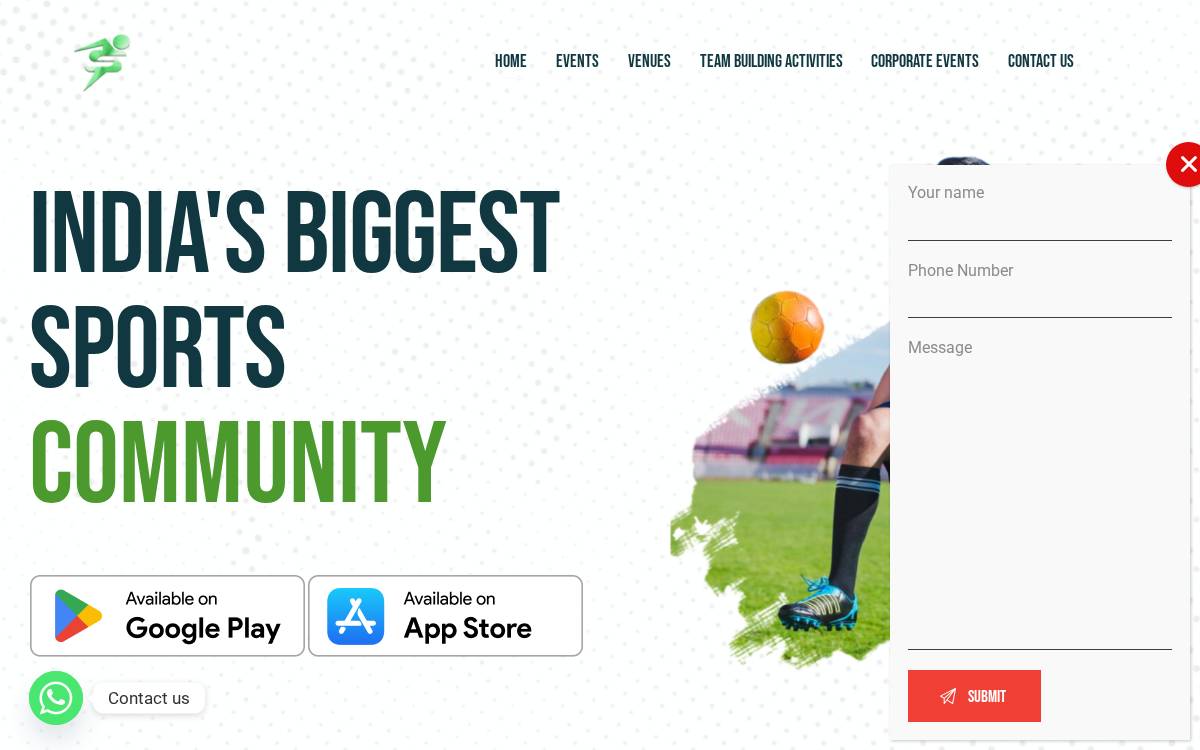 Sportozen website preview