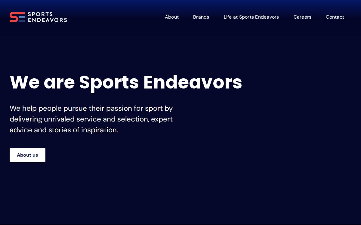 Sports Endeavors website preview