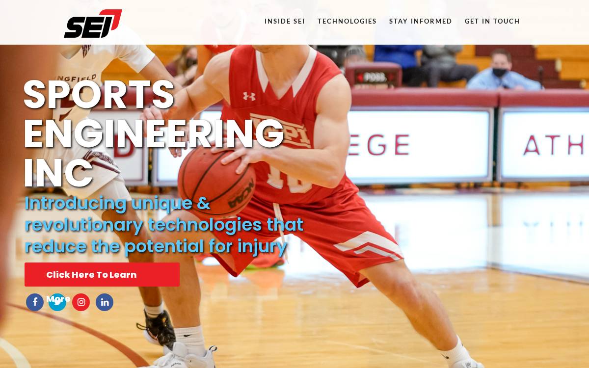 Sports Engineering website preview