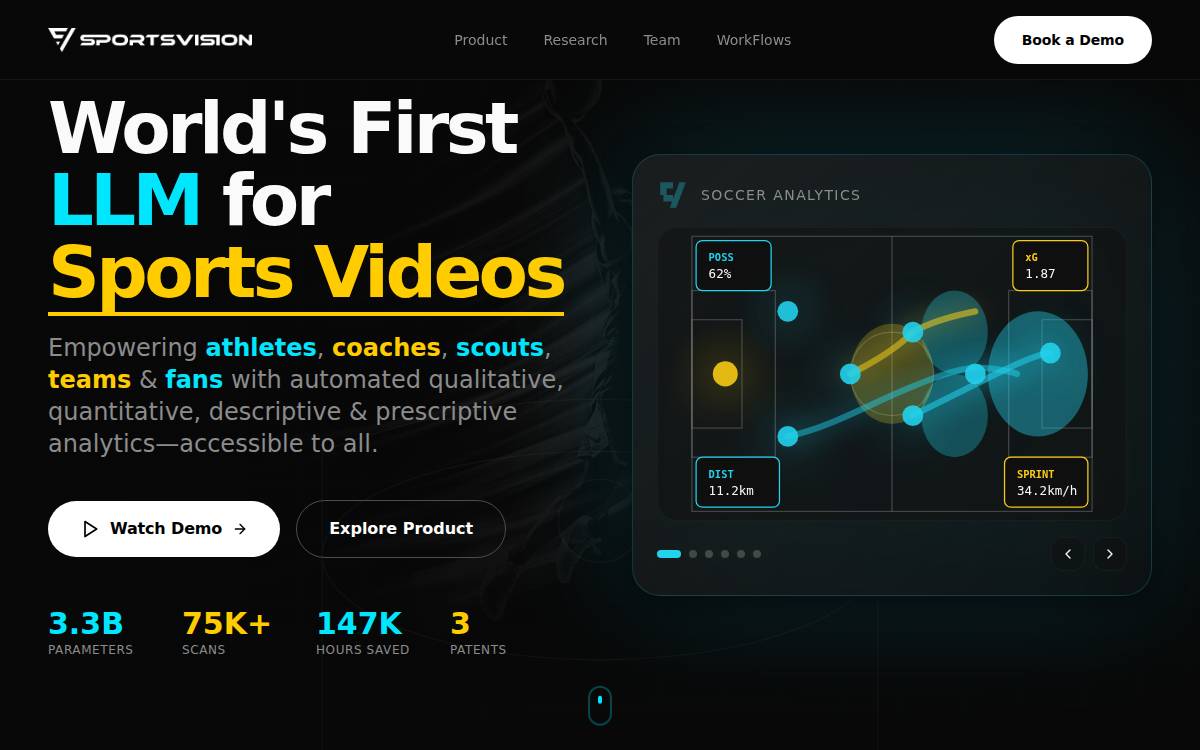Sports Vision website preview